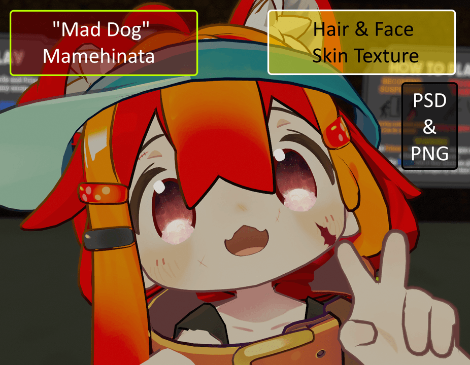 まめひなた] Eyes, Face & Hair Texture for Mamehinata [Mad Dog